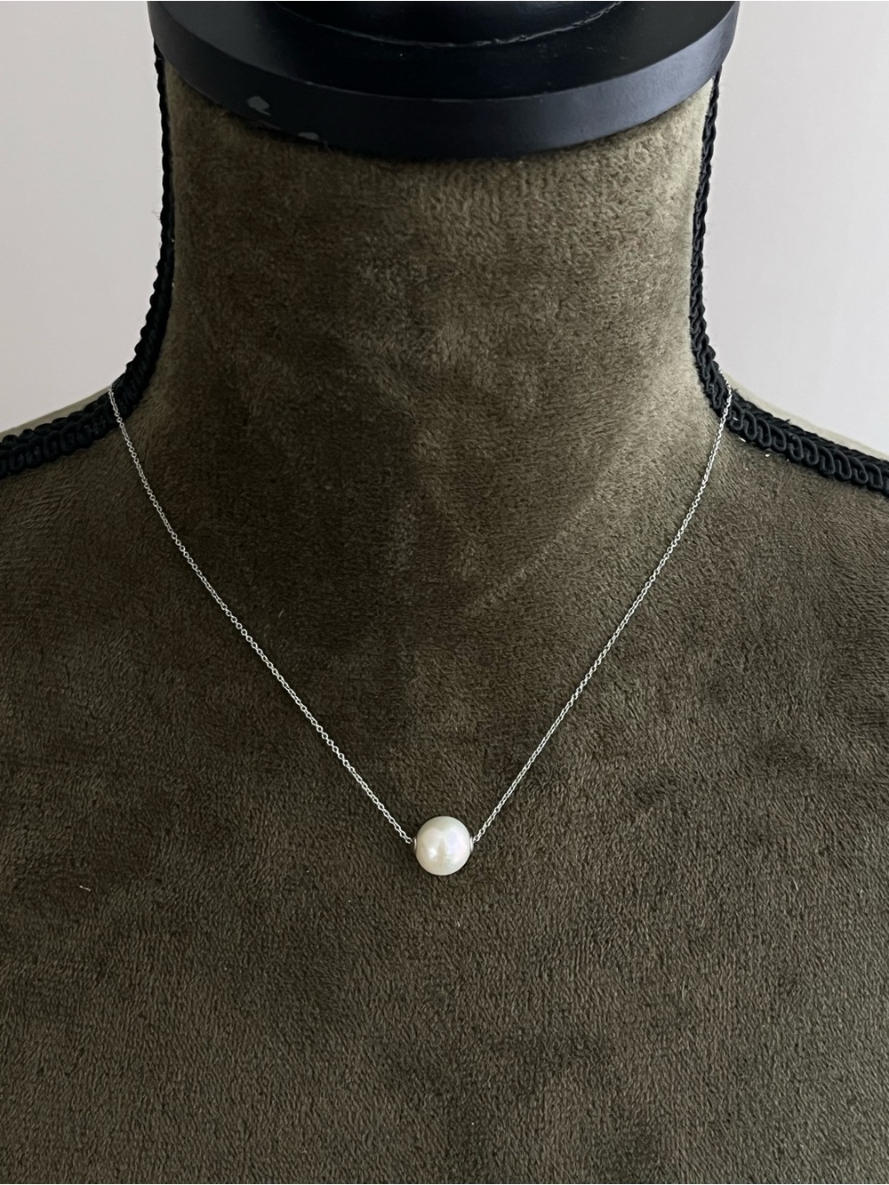 Classic Genuine Freshwater Pearl 925 Sterling Silver Dainty Chain Necklace